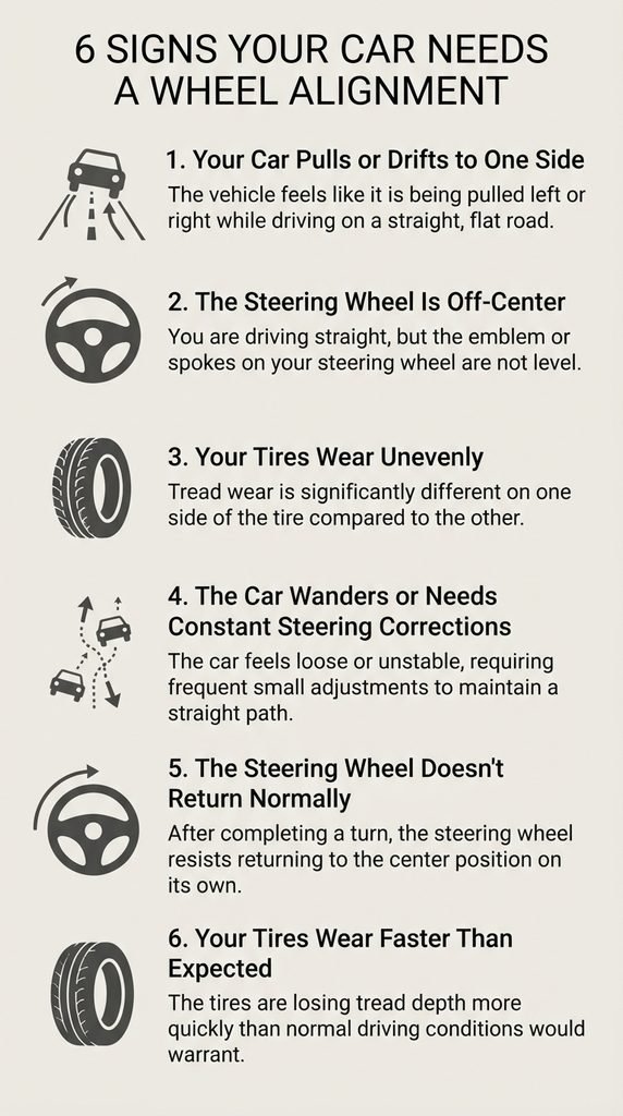 6 Signs your car needs a wheel alignment