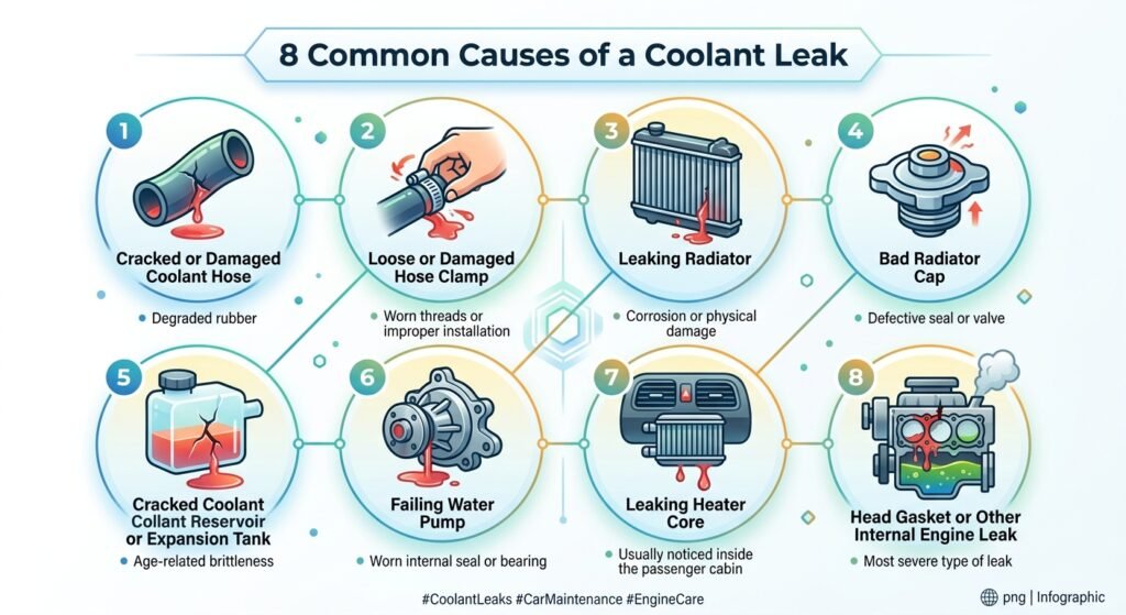 8 common causes of a collant leak
